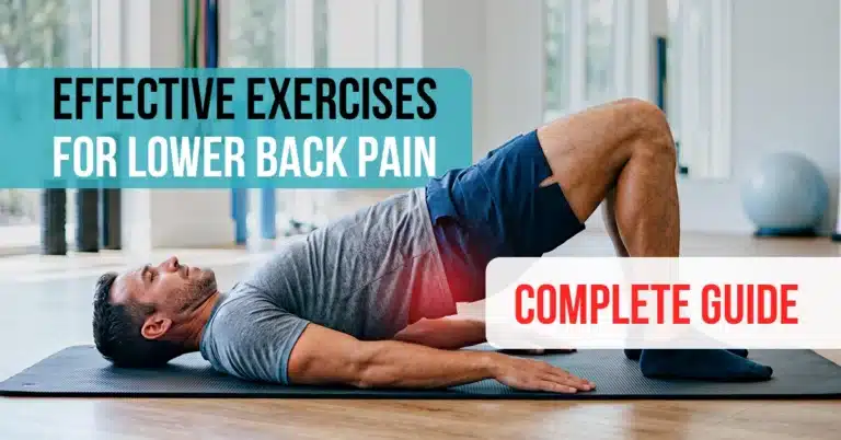 Patient performing lumbar stabilisation exercises for lower back pain under physiotherapist guidance at Physio Village Ontario