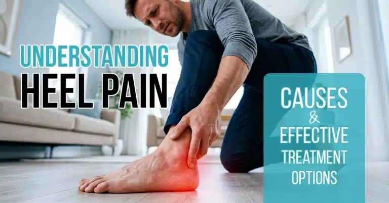 Physiotherapist assessing heel pain and plantar fasciitis at Physio Village Ontario